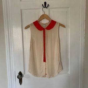 Anthropologie Peter Pan collar blouse
